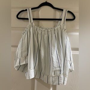 Elegant Striped Off-Shoulder Blouse